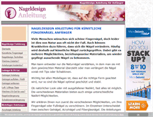 Tablet Screenshot of nageldesign-anleitung.com